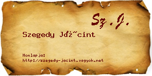Szegedy Jácint névjegykártya